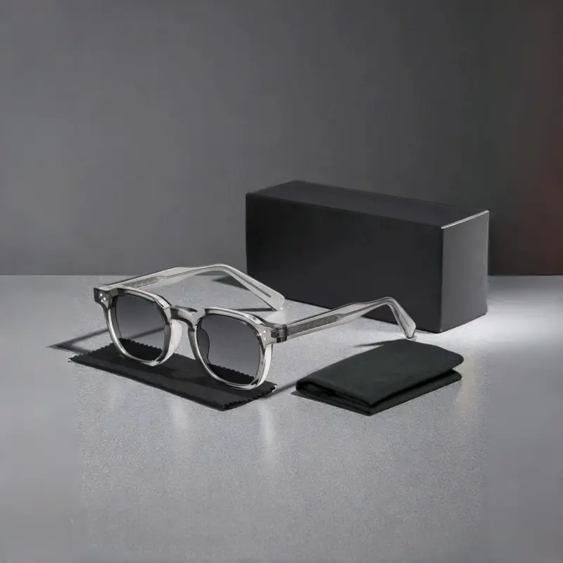 Men's 50's Style Retro Square Sunglasses - Affordable Fashion, Wide Fit, Lightweight Frame, UV400 Polarized Lenses, Stainless Steel Accents, Enhanced Durability, Exceptional Clarity, Cleaning Cloth Included, Suitable for Driving, Daily Wear, Men's Sunglas