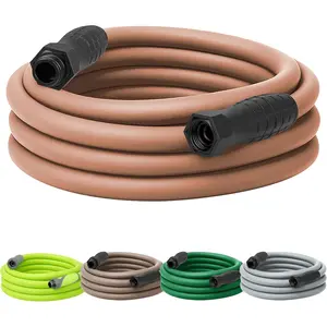 Colors SwivelGrip Garden Hose 5/8 in.x 25 ft., Lightweight All-Weather Water Hose, Durable and Flexible, Leak-Free Connections, Red Clay