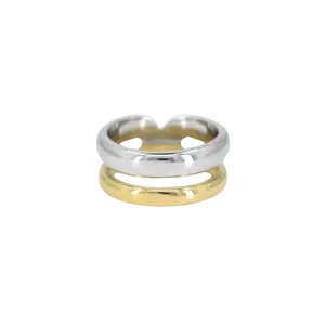 Two Tone Double Stacked Ring