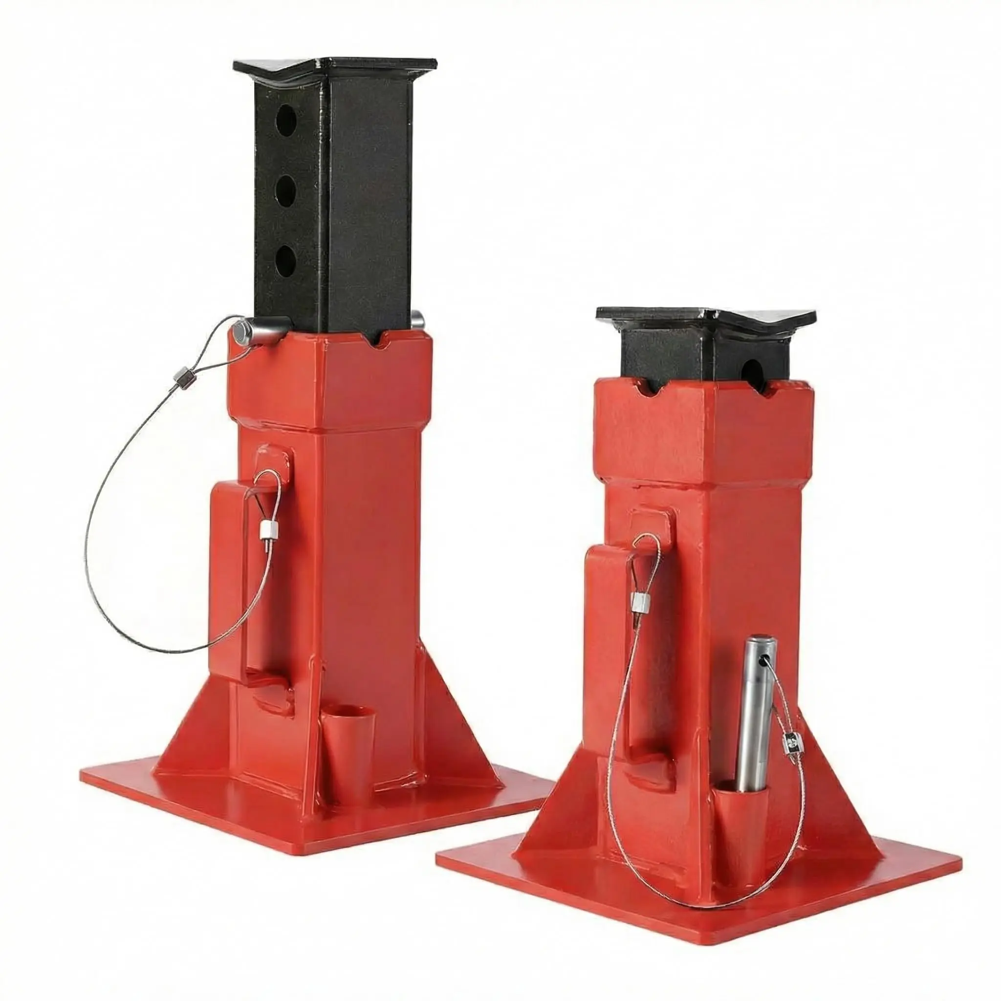 New Upgraded 2 Pack Heavy-Duty 22-Ton Pin Lock Jack Stands, 13-19.68 Inch Quick-Adjust Height, Professional Garage Equipment for Supporting Trucks, RVs, Trailers & Automotive Vehicles, Red, Ideal Christmas Xmas Birthday Gifts for Women Men Friends