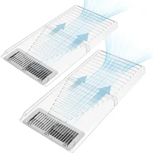 2 Pack Vent Extender for Metal Floor Registers, 10"/12" Wide, 1.5mm Thick