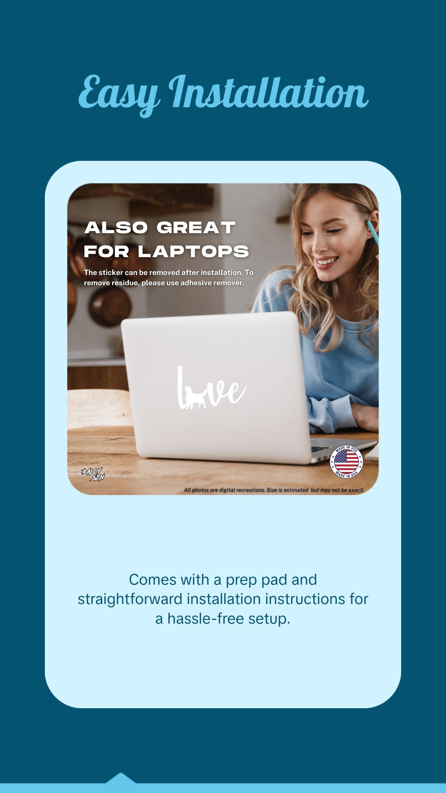 Golden Retriever Love – Pet Car Decal Sticker