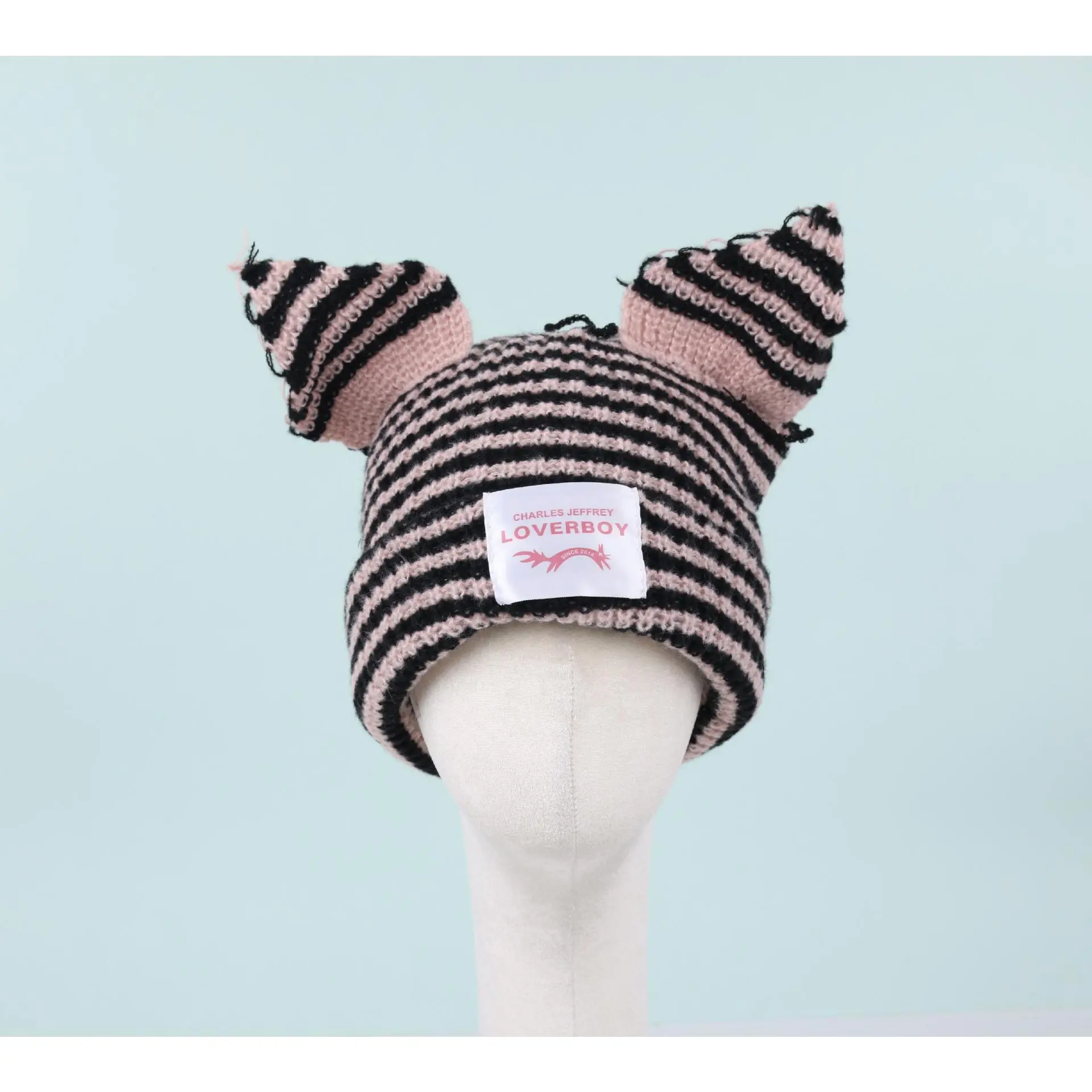 Fine stripes [black + pink]