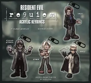 Resident Evil Requiem Acrylic Keychain || Leon Kennedy, Grace Ashcroft, Victor Gideon And Zeno