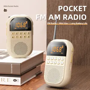 Pocket AM FM Radio:1100mAh Rechargeable Radio Supports Bluetooth, Mini FM AM Receiver with Large Speaker, Stereo Earphone, Sleep Timer, Numeric Keyboard Easy to use for Jogging, Walking