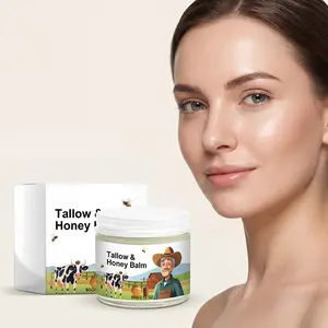 Tallow&Honey Balm Daily Moisturizing Smooth Skin Care, Lightweight Absorption Facial Treatment, 60g/2.12oz Natural Ingredients Moisture