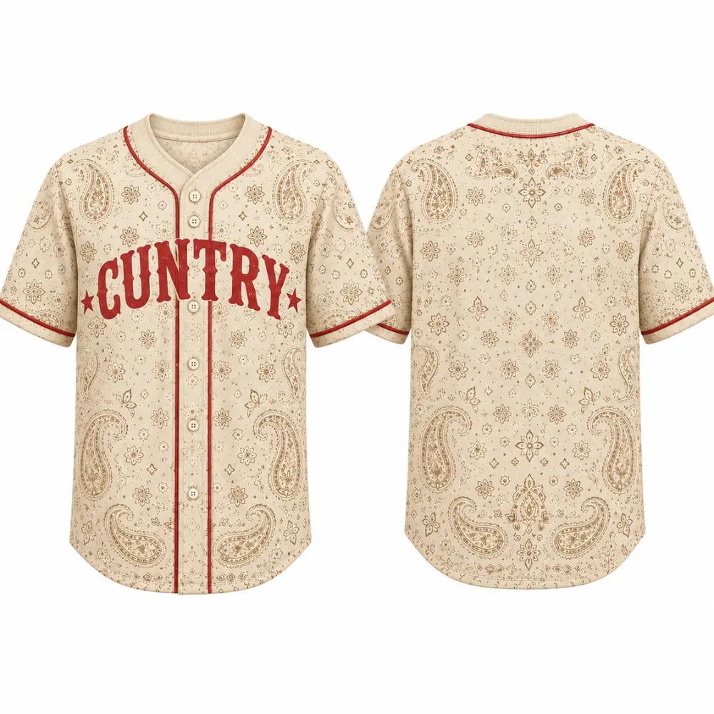 DCT Women's Professional Short-Sleeve Baseball/Softball Jersey Tops - Pique Polyester, Breathable, Regular Cut, All-Over Country Western Rodeo Cowgirl Graphic, Streetwear Sporty Chic Casual Outdoor Clothing