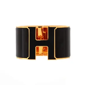 Pre-owned Hermes Clic H Bracelet Enamel Extra Wide by Rebag
