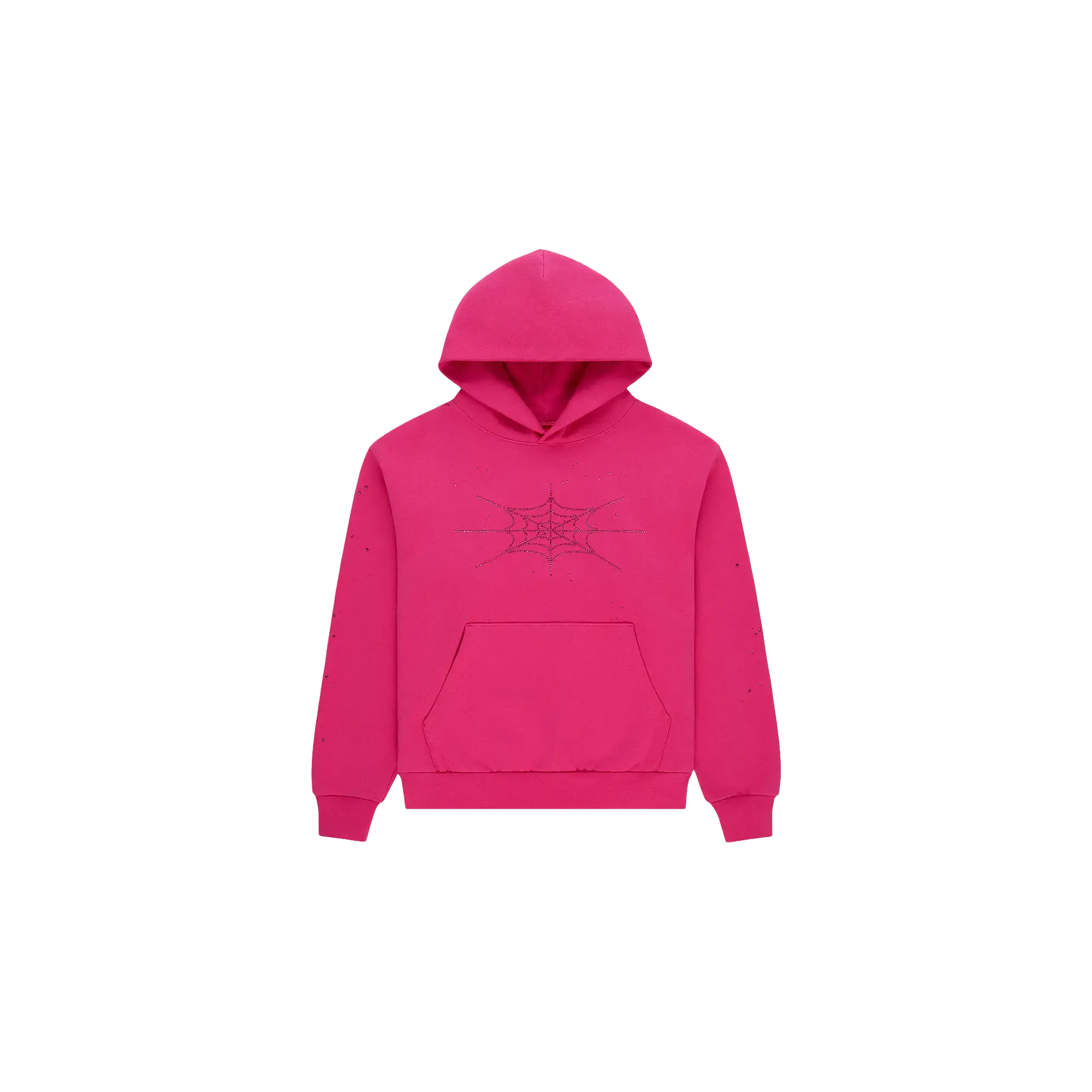 Rhinestone Silk Hoodie "Pink" SP5der546
