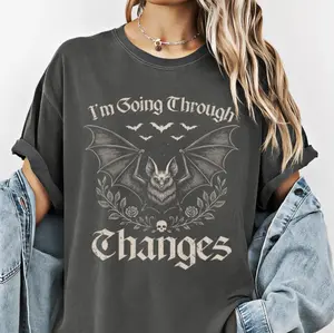 Vintage Gothic Bat Shirt Ozzy T-shirt, Skull Roses Shirt, I'm Going Through Changes, Ozzy Osbourne Prince Of Darkness Tee, Unique
