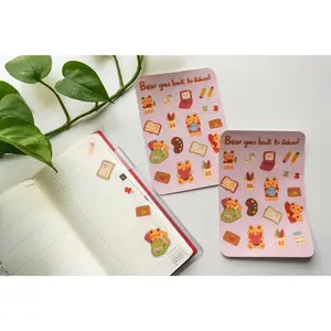 Bear goes back to school sticker sheet