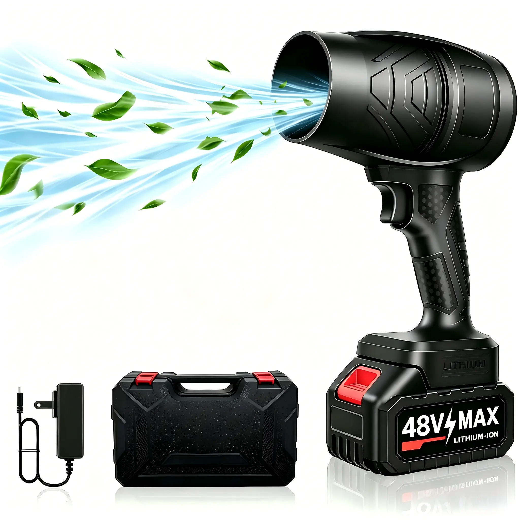 Handheld Snow Blower, Cordless Turbo Power Air Duster, Turbo Jet Blower Leaf Blower Violent Turbo Fan, Pure Copper Motor, Car Drying After Wash – Multi-functional Tool for Home & Garden, Great New Year Gift