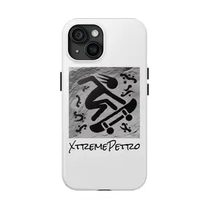Skateboard Phone Case, Xtreme Petroglyphs Design, Tough Phone Cover for Skaters, Cool Skateboarding Accessories, Unique Skateboarder Gift, Protection Rubber Durable Resistance Cellphone Casing Protective Protector Iphone 15 Smartphone Shockproof