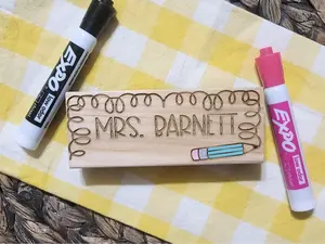 Wooden Engraved Dry Erase Board Eraser Customized