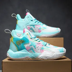 UYCEKK New Couple's Edition Broken Shadow Basketball Shoes in Rubber