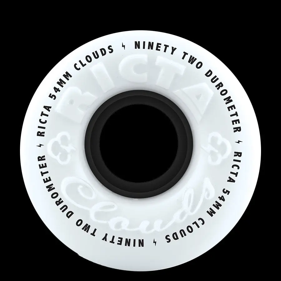 Ricta Clouds Black 92a Skateboard Wheels 56mm