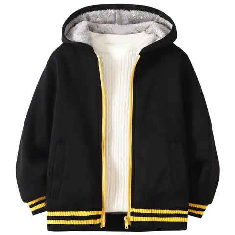 #falloutfits  Boys fall and winter fashion warm fleece coat 4-12-year-old boys winter hooded windproof skin-friendly daily outdoor children's wear