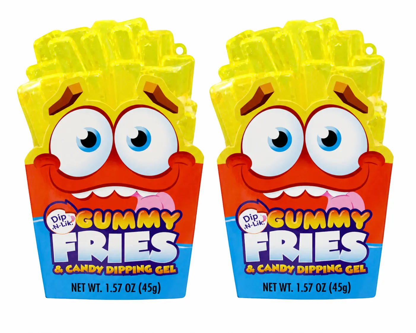 Sweet Koko’s Gummy Fries Dip N Lik Candy Gel Snack, 1.57oz - 2-Pack