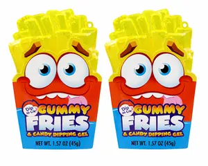 Sweet Koko’s Gummy Fries Dip N Lik Candy Gel Snack, 1.57oz - 2-Pack