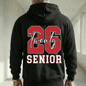 look Hoodie for 2026 Seniors with 'Twenty 26 Senior' Print