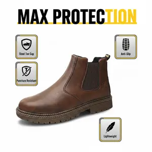 Ergonomic Unisex Chef Work Shoe Waterproof Anti-slip Durable Outdoor Comfortable Safety Shoes Splash-proof Smash-proof Puncture-proof Breathable Warehouse Boots