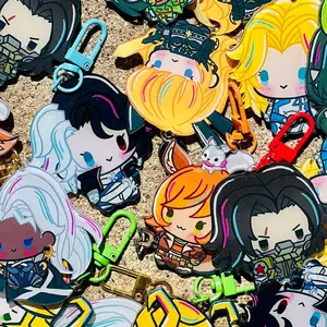 8 ops M@rvel Rivals Acrylic Keychains, Cutest Chibi Bag Charms