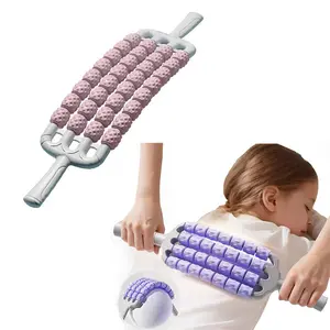 Ergonomic Bendable Massage Stick Pro - 32 Trigger Points Deep Tissue Roller, Non-Slip Grip for Legs/Back, Yoga/Pilates Recovery Tool for Muscle Tension & PT Therapy