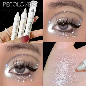1pc Highlighter Stick Cool Shimmer Shiny Pen 9 Colors Multichrome Eyeshadow Stick Eyes Makeup Glitter Eyeshadow Pen Face High Light Stick High Gloss Pen