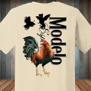 Modelo beer shirt Man hunting shirt Streetwear Human T-Shirt  Casual Shortsleeve Tshirt Top Menswear Underwear Round Neck black lab hunting graphic cotton graphic tee funny drinking