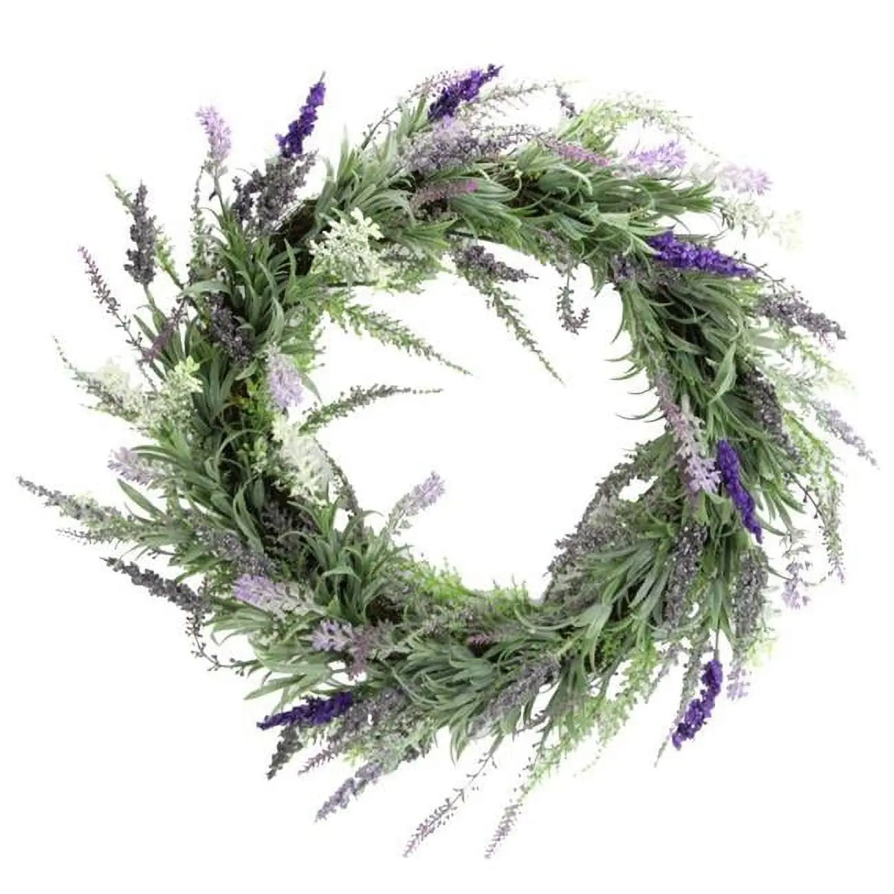 Admired by Nature ABN5W004-NTRL Colorful Artificial 22 in. French Lavender Wreath - Purple, Door Decor, Festive Gift for Home