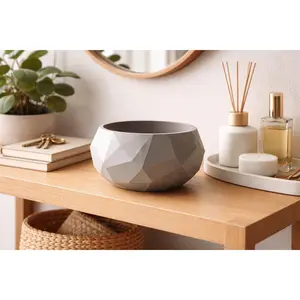 3D Printed Low Poly Bowl – Modern Geometric Decor for Home or Office Use