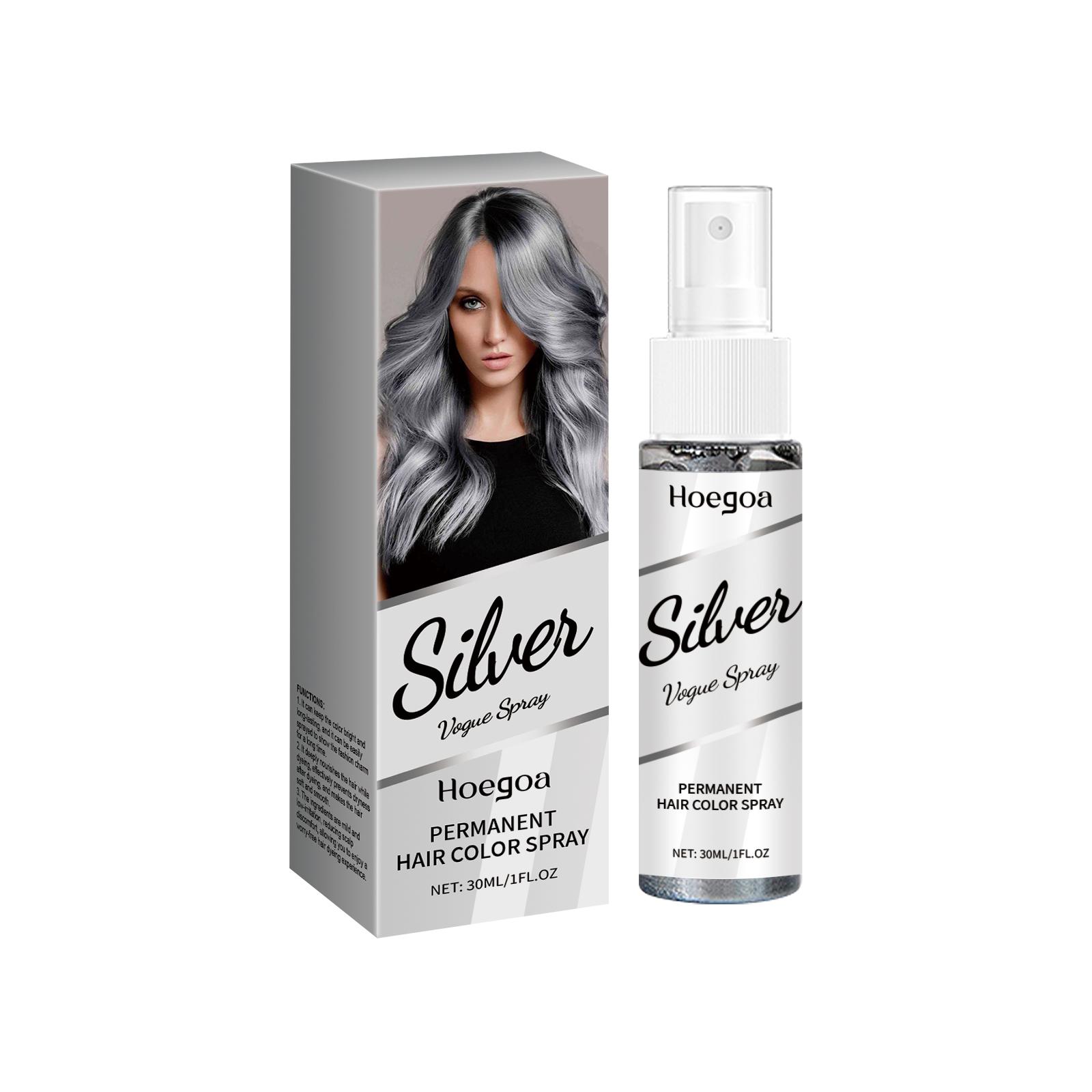 Silver Hair Dye – Silver Gray Hair Color for Lightened & Bleached Hair, 2-in-1 Nourishing Color & Conditioner, Suitable for All Hair Types, 1 Fl Oz