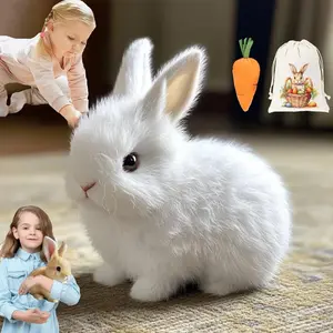 【Quick delivey】 Easter My Realistic Bunny Toy, Interactive Bunny Realistic Bunny - Jumping, Twitching, and Shaking Ears, Bunny Realistic Bunny Toy, Bunbi Realistic Bunny, Realistic Bunny Toys