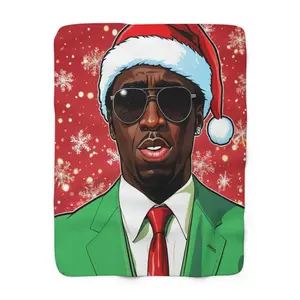 Sherpa Fleece  Diddy Christmas Blanket