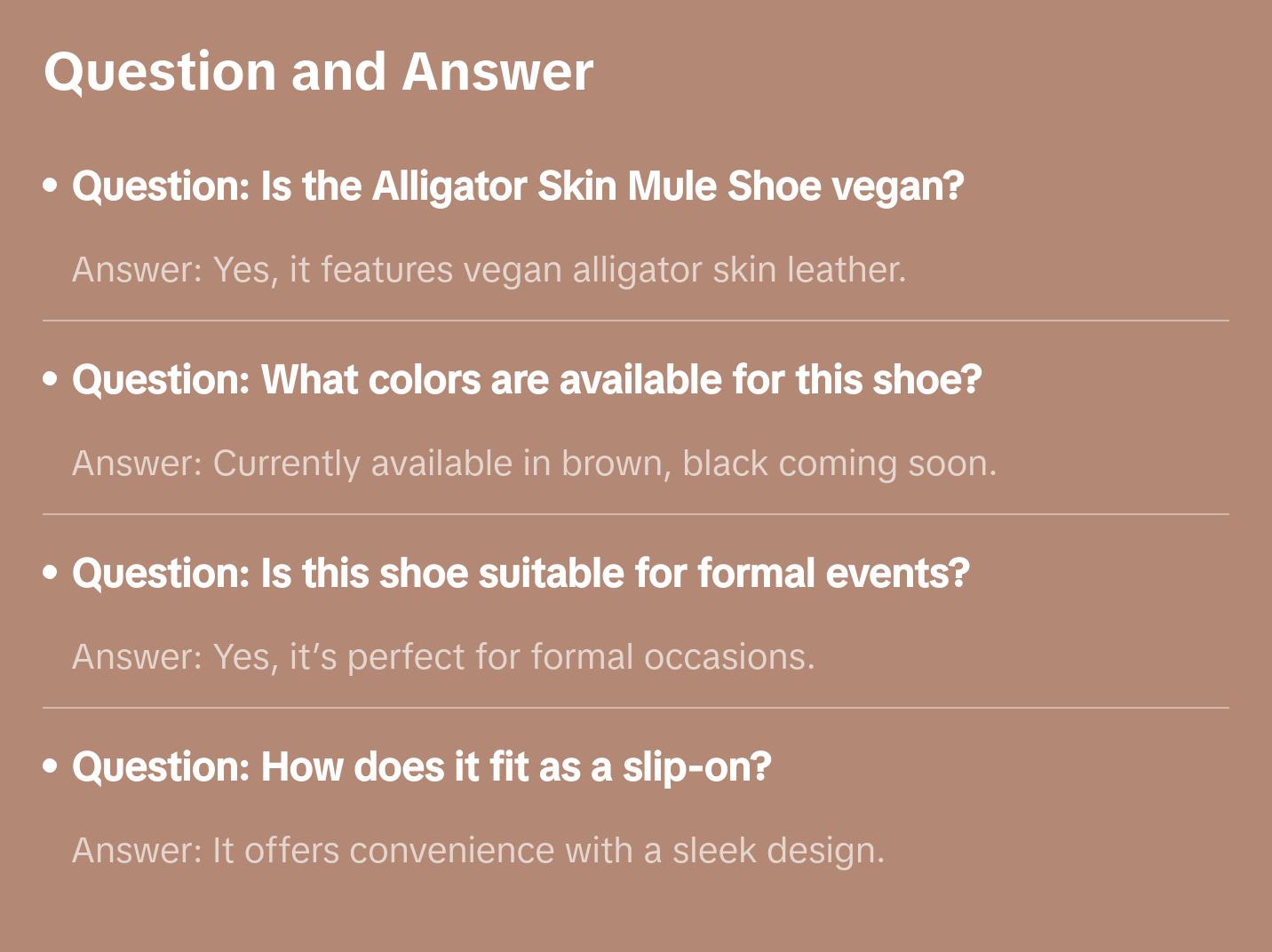 Alligator Skin Mule Shoe