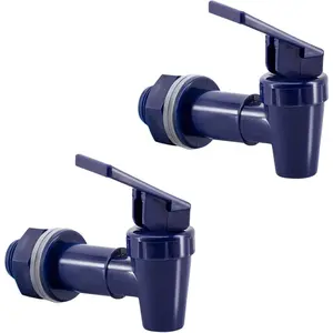 Replacement Cooler Faucet for Water Bottle Jug BPA-Free Plastic Spigot Spout Water Beverage Lever Pour Dispenser Valve Crock Tap 2 Blue