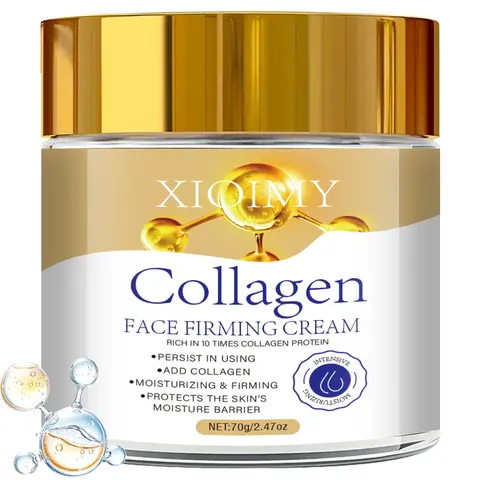 70g Triple Collagen Moisturizing Hydrating Face Cream, Cosmetic Moisturizer, Daily Skin Moisturizing, Firming, Anti-Aging, Strong Hydration, Smooths Skin Texture and Evens Tone, Suitable for All Skin Types, Moisture, Hydrate, Facial Cream