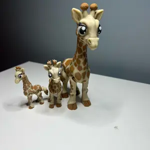 3D printed giraffe with his brother and baby Decor Set