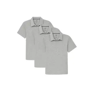 Organic Polo Shirt 3 Pack / Heather Grey