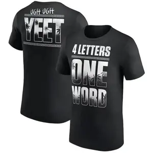 [Graphic Tee]Jey Uso Four Letters, One Word WWE Bootleg Tshirt, Jey Uso Tshirt, Ugh Ugh Yeet Tshirt, WWE Merch Wrestling Tee, Vintage Streetwear Unisex Tee, Casual Camiseta Verano Wrestling Fan Gift, WWE Fan Clothing Graphic Shirt