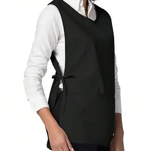 Unisex Apron with Two Pockets, Sleeveless Design, Waterproof Oil-Resistant, Polyester Fiber, Ideal for Home Cleaning Kitchen Bathroom, Household