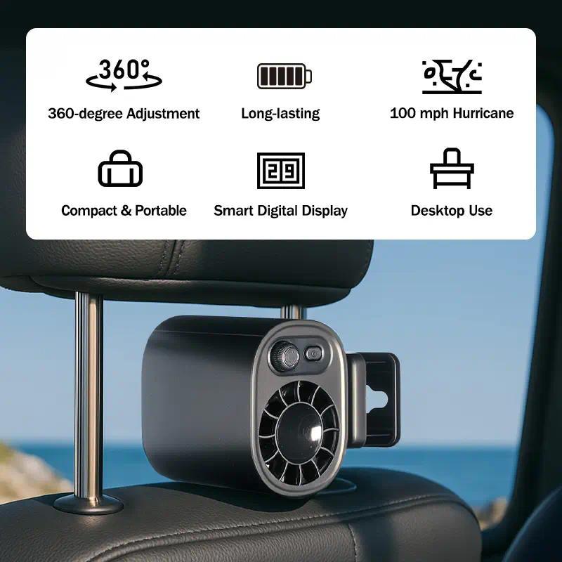 2026 New Car Clip-on Fan with LED Display 100 Speeds 360° Rotation USB Rechargeable Backseat Cooling Fan Portable Design Desktop Clip on ABS PC Material - Plates bpa-free material ceramic plate 2026 New Car Clip-on Fan with LED Display 100 Speeds 360° Rotation USB Rechargeable Backseat Cooling Fan Portable Design Desktop Clip on ABS PC Material - Plates bpa-free material ceramic plate