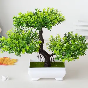 1pc, Artificial Realistic Artificial Bonsai Tree In Small Pot For Home Table Decoration Decoration Garden Arrangement Ornaments