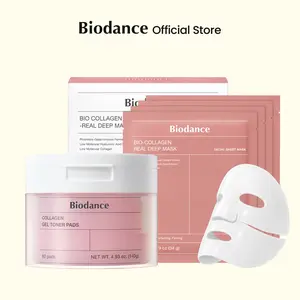 [Biodance Official] Collagen All day Firming DuoㅣBio-Collagen Real Deep Mask & Collagen Gel Toner Pads, Hydrating Moisturizing Dewy Skin, Double Glow Skincare