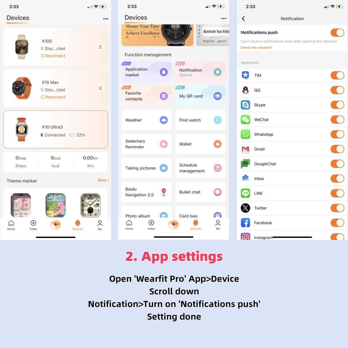 W&O Smart Watch with 2.02" Dial Wireless Calling Dialing 100+ Sport Modes Fitness Tracker with Various APP Reminders Call Message Reminder Touch Screen Compatible with iPhone Android Wearable Smart Bracelet Digital Wristwatch Fall Gift