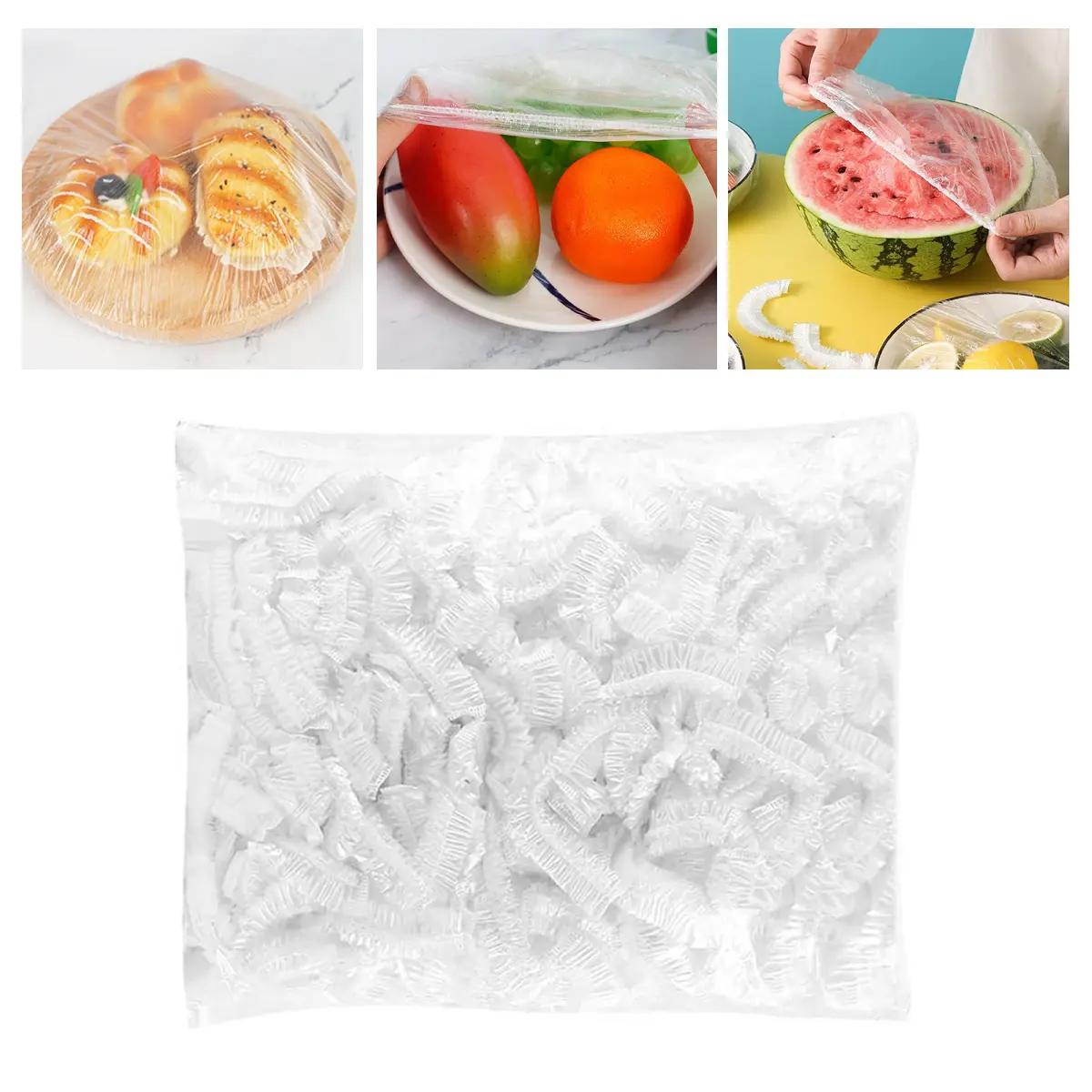300 Pack Disposable Food Storage Bags – Reusable Plastic Wrap for Kitchen, Meal Prep, Sandwich & Fruit, Leakproof for Home