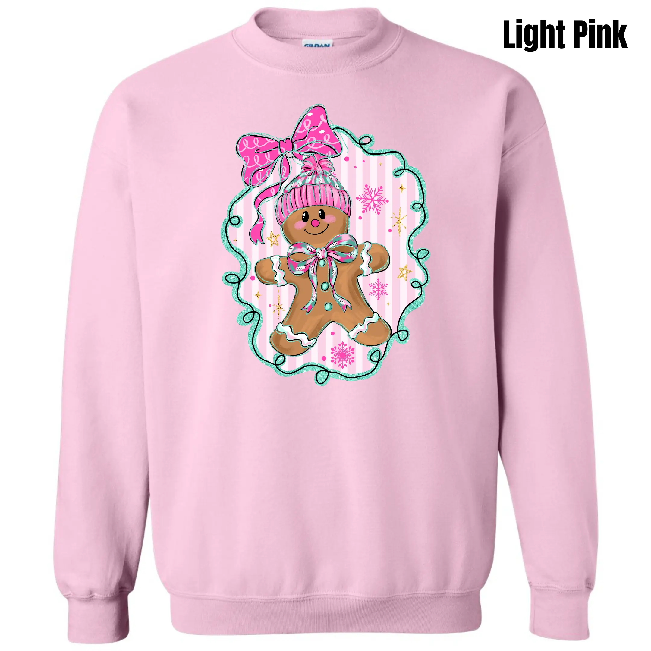 Gingerbread Pink + Teal Sweatshirt 'NLB'
