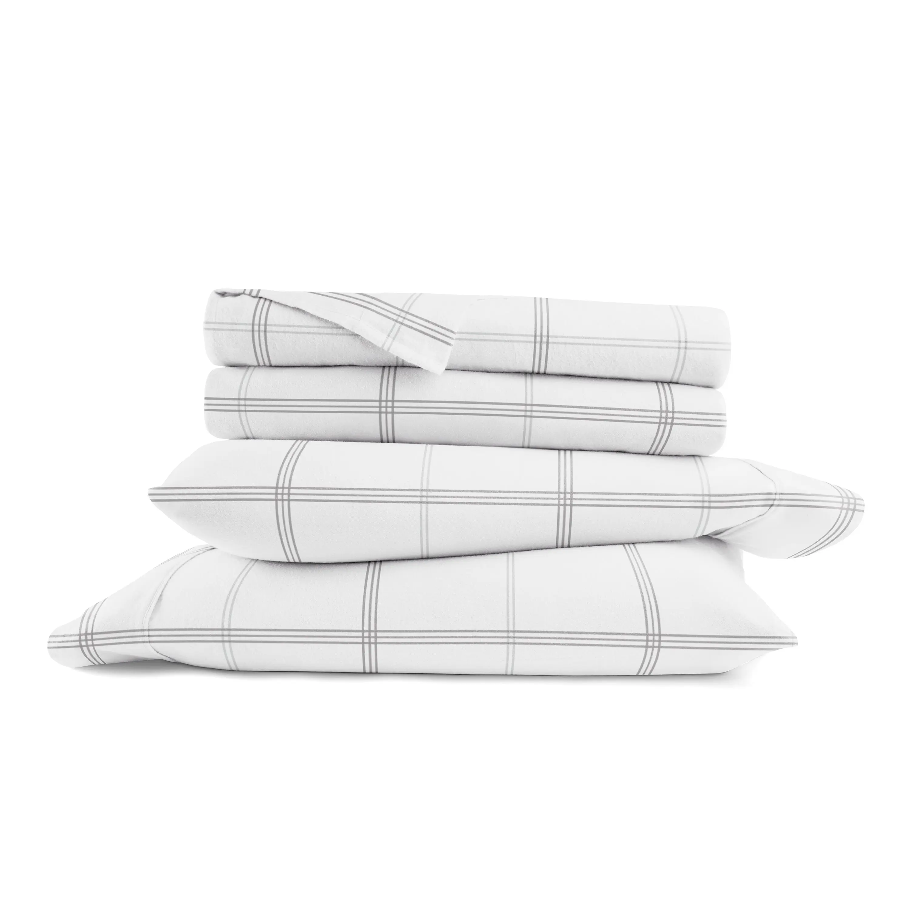 Checkered 4-Piece Flannel Sheet Set