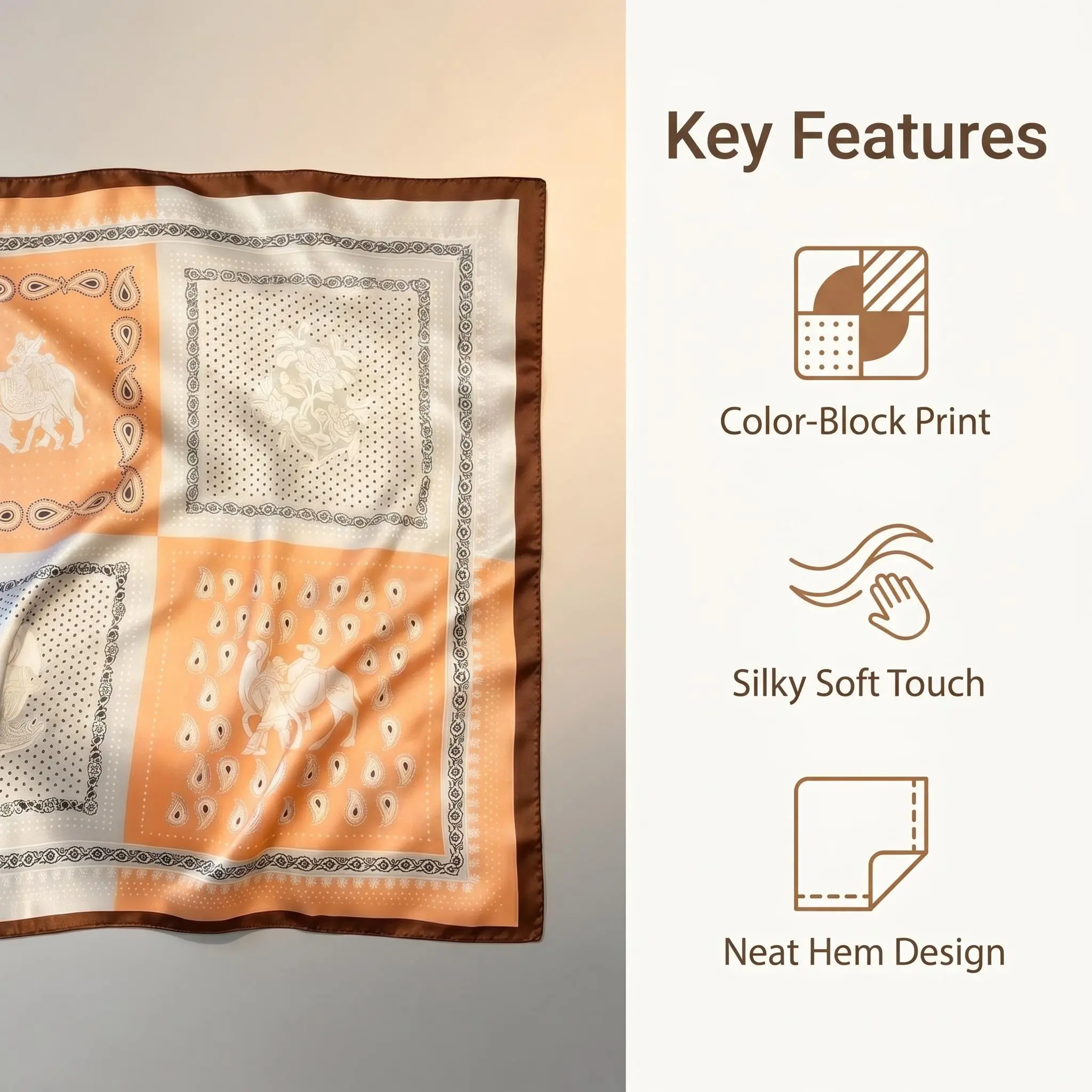 scarf head wrap 70cm Small Square Scarf for Women, Fashion & Versatile, Thin Style for Spring, Summer and Autumn, Professional Stewardess Scarf, Neck Scarf & Headband48 colors available