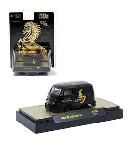 M2 MACHINES 1960 VW DELIVERY VAN IN BLACK "2026, YEAR OF THE HORSE" 1:64 SCALE DIECAST MODEL 31500-MJS96-6B